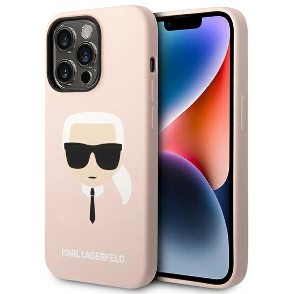 Karl Lagerfeld KLHCP14XSLKHLP iPhone 14 Pro Max 6.7 "hardcase pink / pink Silicone Karl`s Head_0