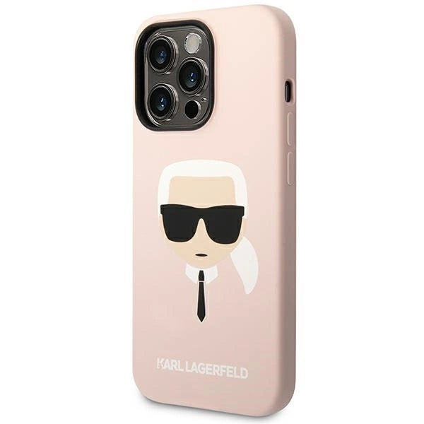 Karl Lagerfeld KLHCP14XSLKHLP iPhone 14 Pro Max 6.7 "hardcase pink / pink Silicone Karl`s Head_1