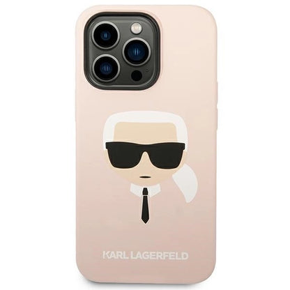 Karl Lagerfeld KLHCP14XSLKHLP iPhone 14 Pro Max 6.7 "hardcase pink / pink Silicone Karl`s Head_2