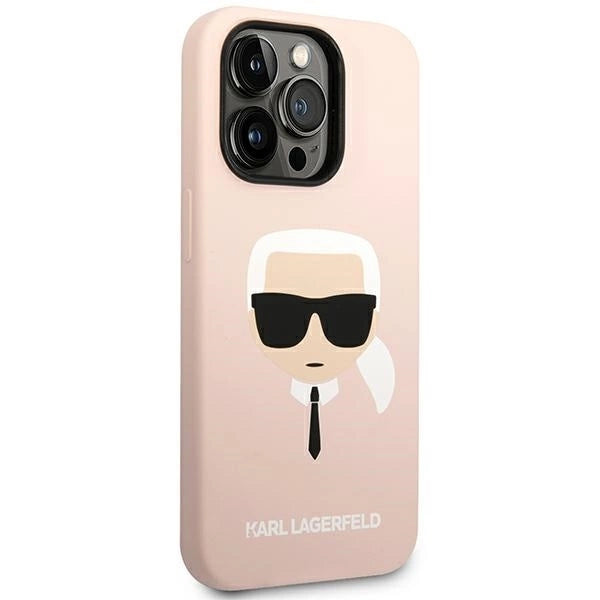 Karl Lagerfeld KLHCP14XSLKHLP iPhone 14 Pro Max 6.7 "hardcase pink / pink Silicone Karl`s Head_3