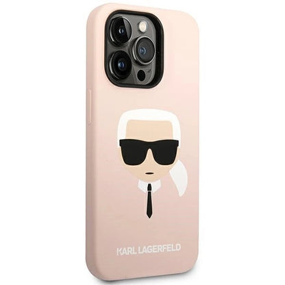 Karl Lagerfeld KLHCP14XSLKHLP iPhone 14 Pro Max 6.7 "hardcase pink / pink Silicone Karl`s Head_3
