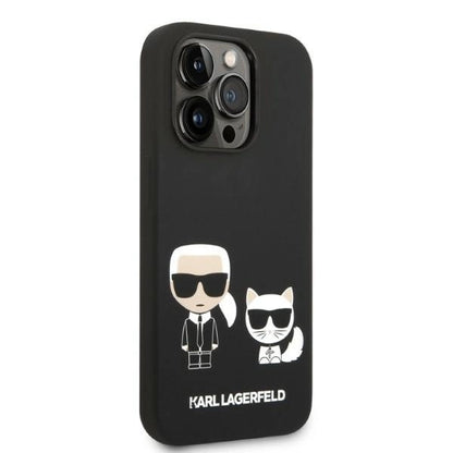 Karl Lagerfeld KLHMP14LSSKCK iPhone 14 Pro 6.1 &quot;hardcase black / black Liquid Silicone Karl &amp; Choupette Magsafe_3