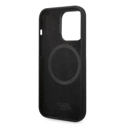 Karl Lagerfeld KLHMP14LSSKCK iPhone 14 Pro 6.1 &quot;hardcase black / black Liquid Silicone Karl &amp; Choupette Magsafe_6