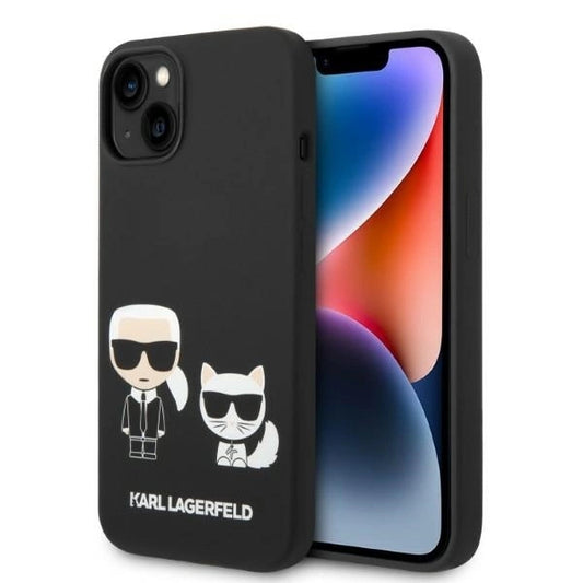 Karl Lagerfeld KLHMP14MSSKCK iPhone 14 Plus 6.7 &quot;hardcase black / black Liquid Silicone Karl &amp; Choupette Magsafe_0