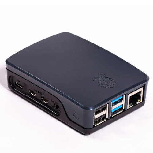 CAJA PARA RASPBERRY OFICIAL PI 4,  NEGRO/GRIS RASPBERRY_0