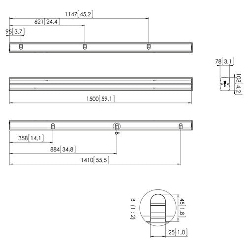 VOGELS PUC 2715 CONNECT-IT XL POLE 150CM SILVER_2