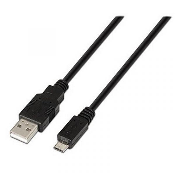 Cabo USB 2.0 A/M para Micro USB B/M 1.8M Preto - Equip_0