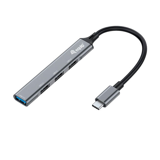 EQUIP - HUB 4-PORTE USB-C (1x USB 3.2 Gen 1 + 3x USB 2.0), Alluminio (128961)_0