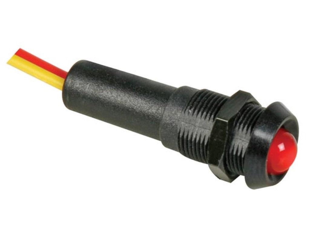 LÂMPADA LED INTERMITENTE 12V VERMELHA - CAIXA PRETA_0