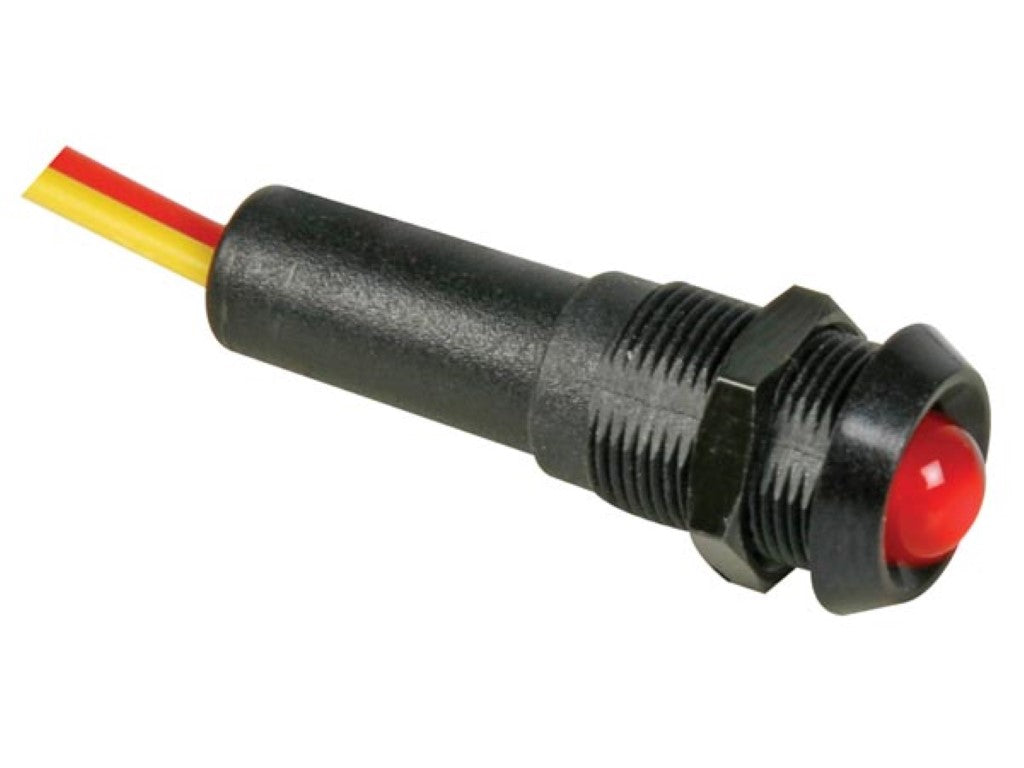 LÂMPADA LED 12V VERMELHA - CAIXA PRETA_0