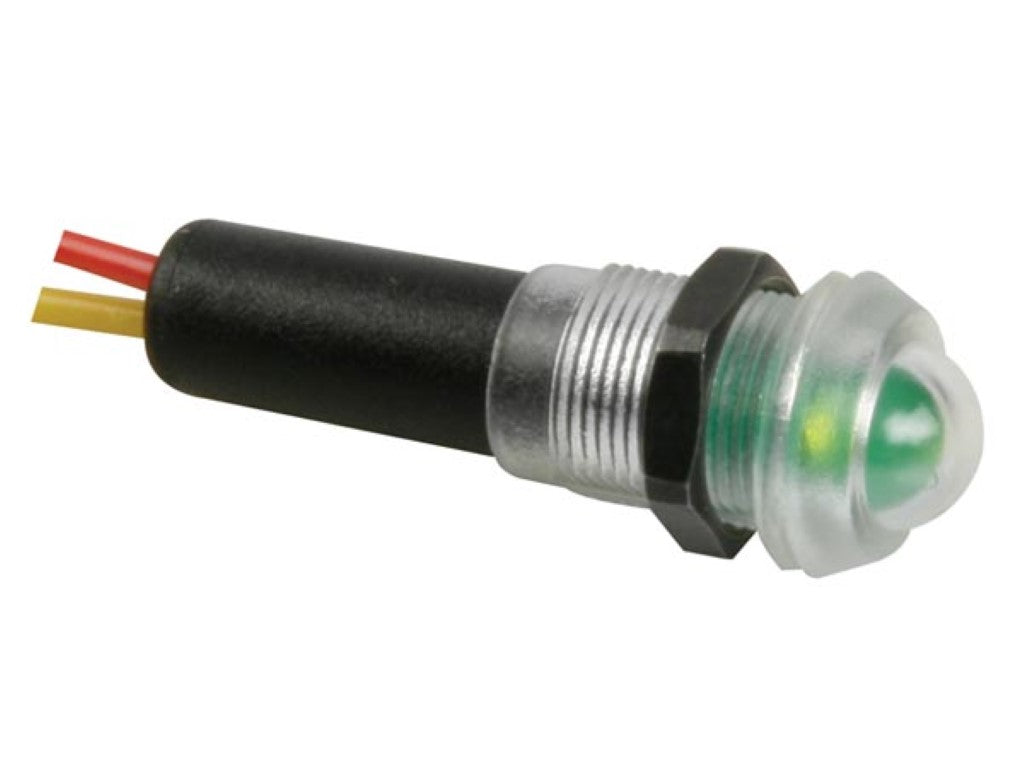 LÂMPADA LED 12V VERDE RESISTENTE À ÁGUA - INVÓLUCRO PRETO_0