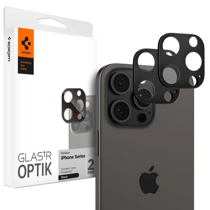 Spigen Optik.tR Camera Protector for iPhone 14 Pro / Pro Max / 15 Pro / Pro Max / 16 Pro / Pro Max - Black 2 pcs._0
