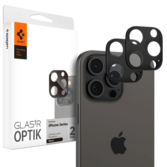 Spigen Optik.tR Camera Protector for iPhone 14 Pro / Pro Max / 15 Pro / Pro Max / 16 Pro / Pro Max - Black 2 pcs._0