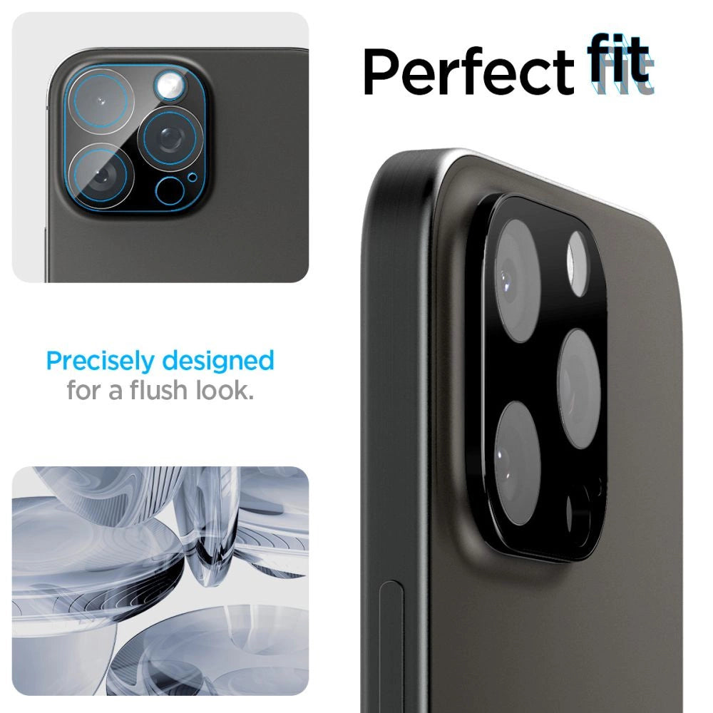 Spigen Optik.tR Camera Protector for iPhone 14 Pro / Pro Max / 15 Pro / Pro Max / 16 Pro / Pro Max - Black 2 pcs._12