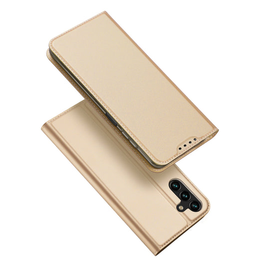 Dux Ducis Skin Pro Case for Samsung Galaxy A14 5G Flip Card Wallet Stand Gold_0