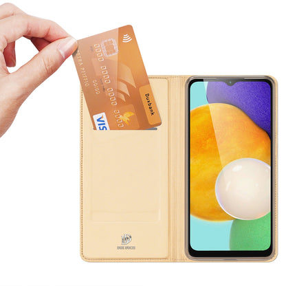 Dux Ducis Skin Pro Case for Samsung Galaxy A14 5G Flip Card Wallet Stand Gold_1