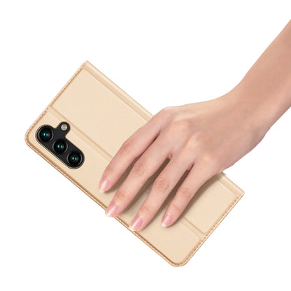Dux Ducis Skin Pro Case for Samsung Galaxy A14 5G Flip Card Wallet Stand Gold_6