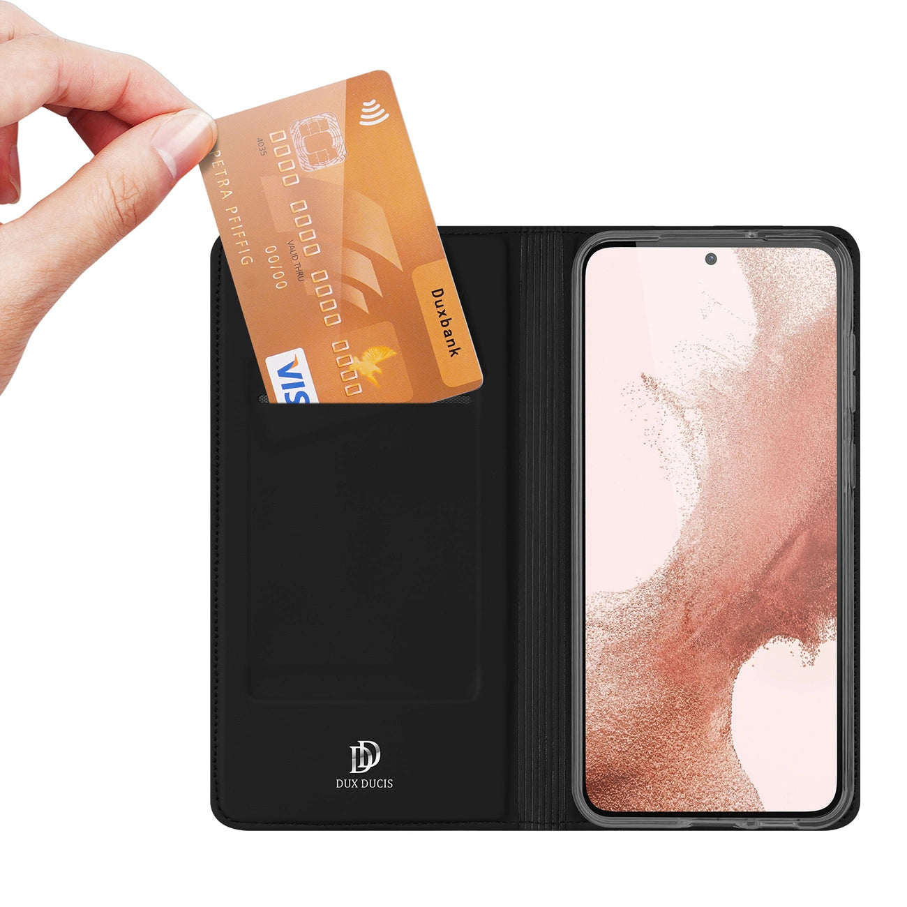 Dux Ducis Skin Pro case for Samsung Galaxy S23 cover with flap card wallet stand black_1