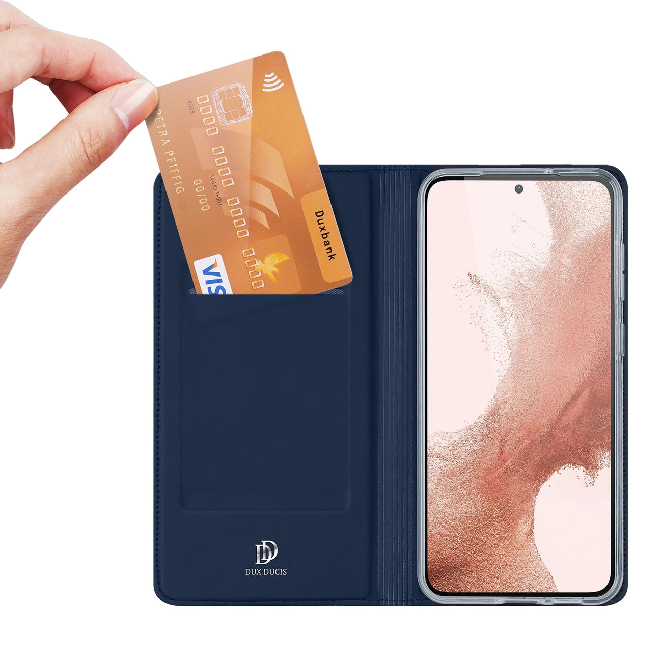 Dux Ducis Skin Pro case for Samsung Galaxy S23 cover with flap card wallet stand blue_1