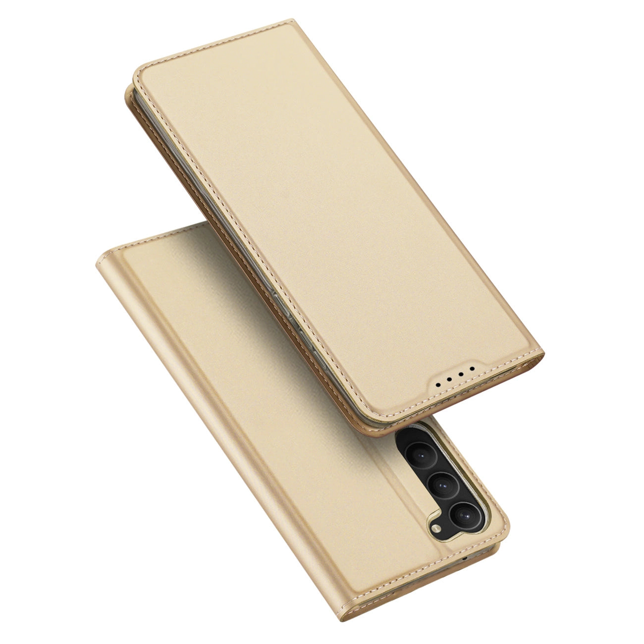 Dux Ducis Skin Pro Case for Samsung Galaxy S23+ Flip Card Wallet Stand Gold_0