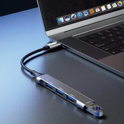 Dudao HUB 4in1 USB-C - 4x USB-A (3 x USB2.0 / USB3.0) 6.3cm black (A16T)_9