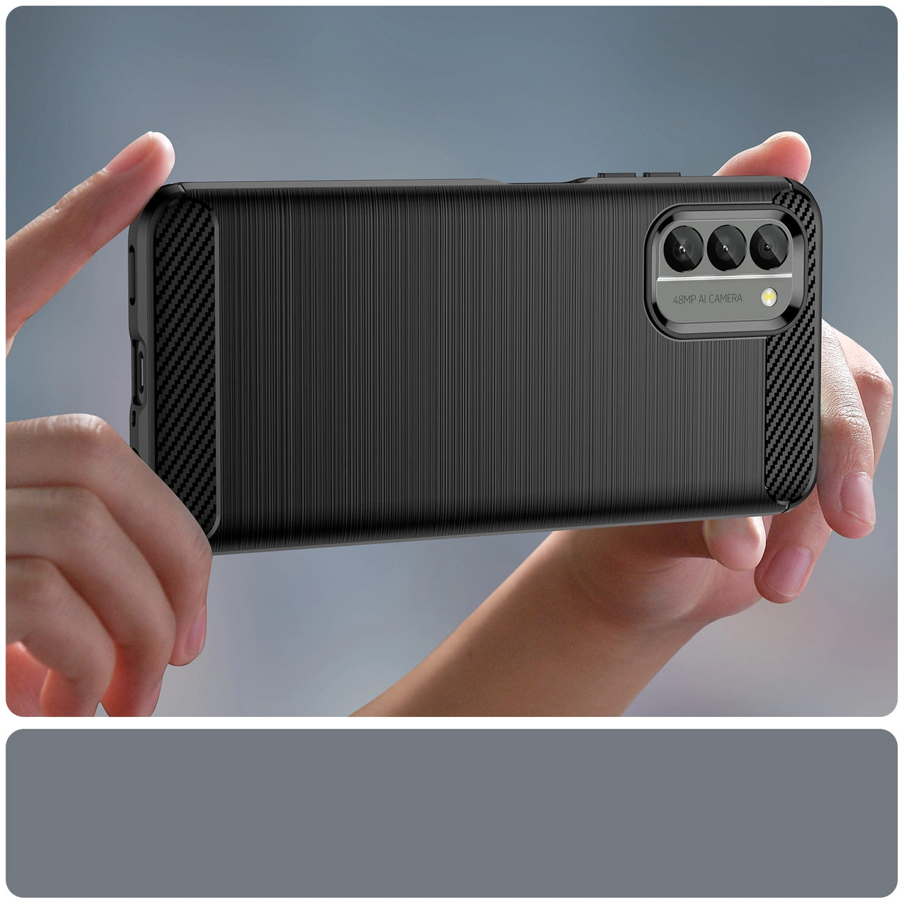 Carbon Case cover for Nokia G400 flexible silicone carbon cover black_5
