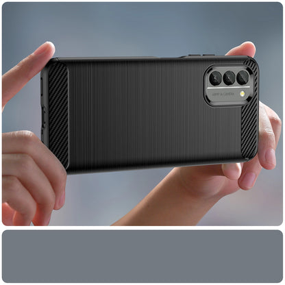 Carbon Case cover for Nokia G400 flexible silicone carbon cover black_5