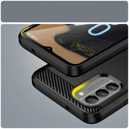 Carbon Case cover for Nokia G400 flexible silicone carbon cover black_6