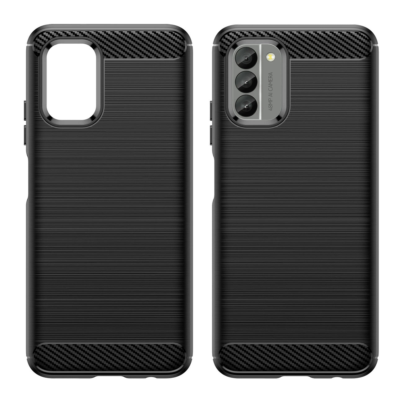 Carbon Case cover for Nokia G400 flexible silicone carbon cover black_2