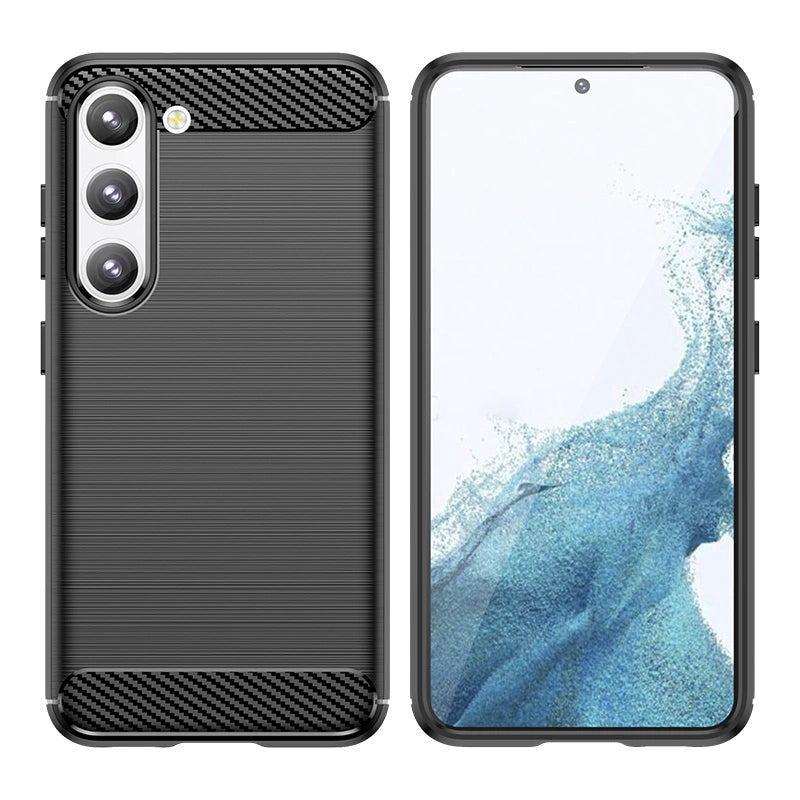 Carbon Case case for Samsung Galaxy S23+ flexible silicone carbon cover black_2