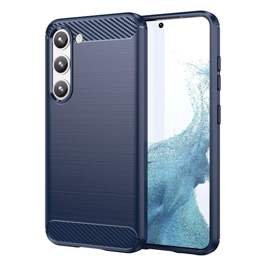 Carbon Case for Samsung Galaxy S23 flexible silicone carbon cover blue_0