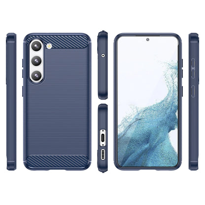 Carbon Case for Samsung Galaxy S23 flexible silicone carbon cover blue_3