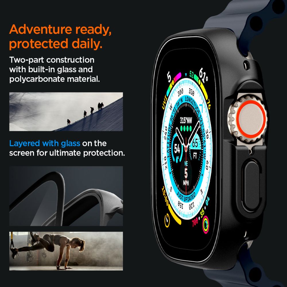 Spigen Thin Fit 360 Case for Apple Watch Ultra (49mm) - Black_8