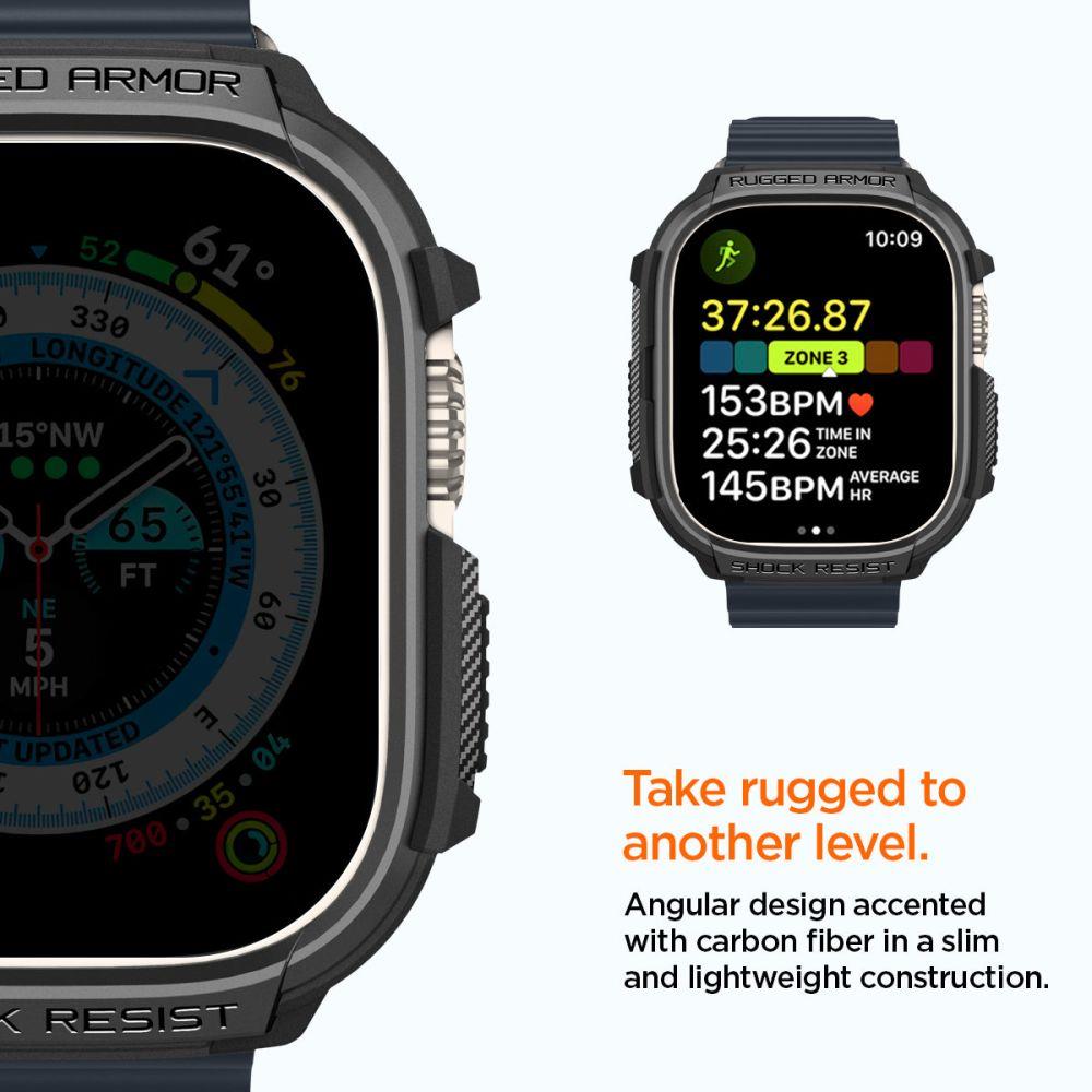 Spigen Rugged Armor Case for Apple Watch Ultra (49mm) - Matte Black_10