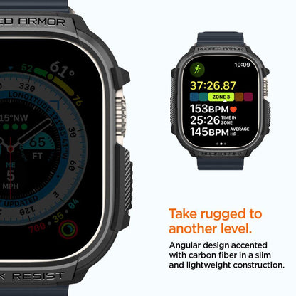 Spigen Rugged Armor Case for Apple Watch Ultra (49mm) - Matte Black_10