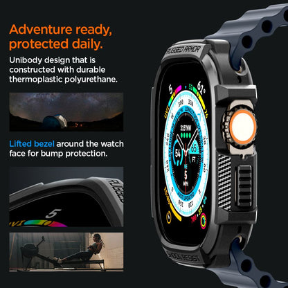 Spigen Rugged Armor Case for Apple Watch Ultra (49mm) - Matte Black_23