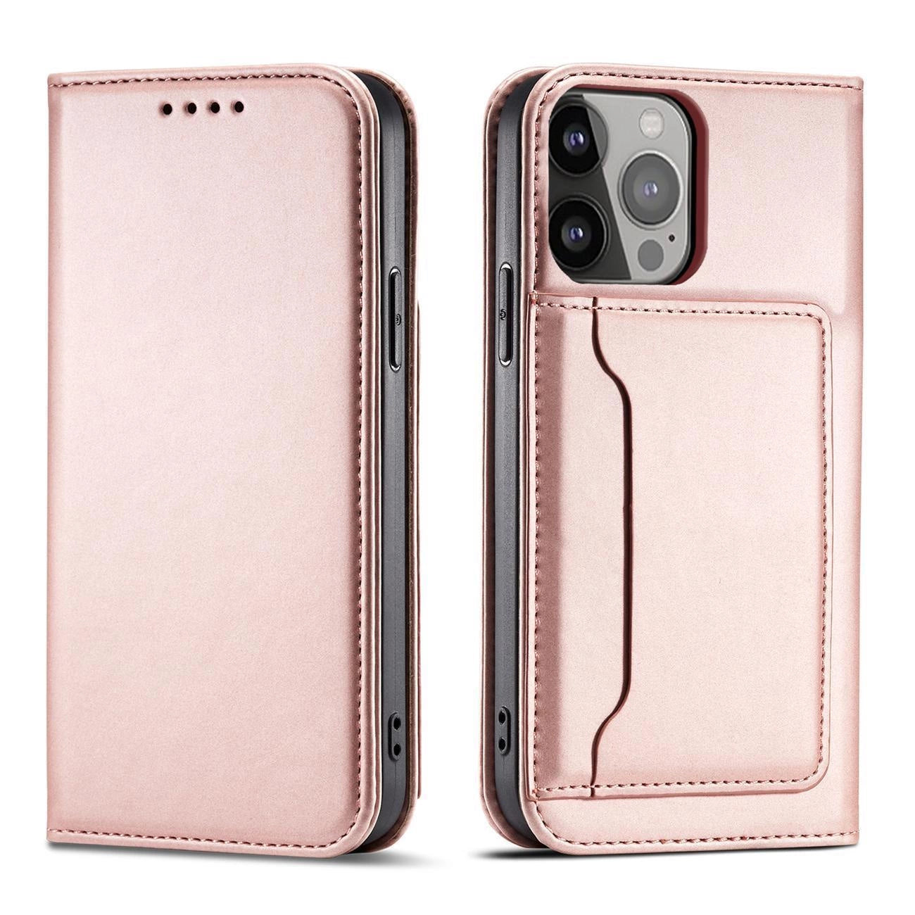Magnet Card Case for Samsung Galaxy S23+ flip cover wallet stand pink_0