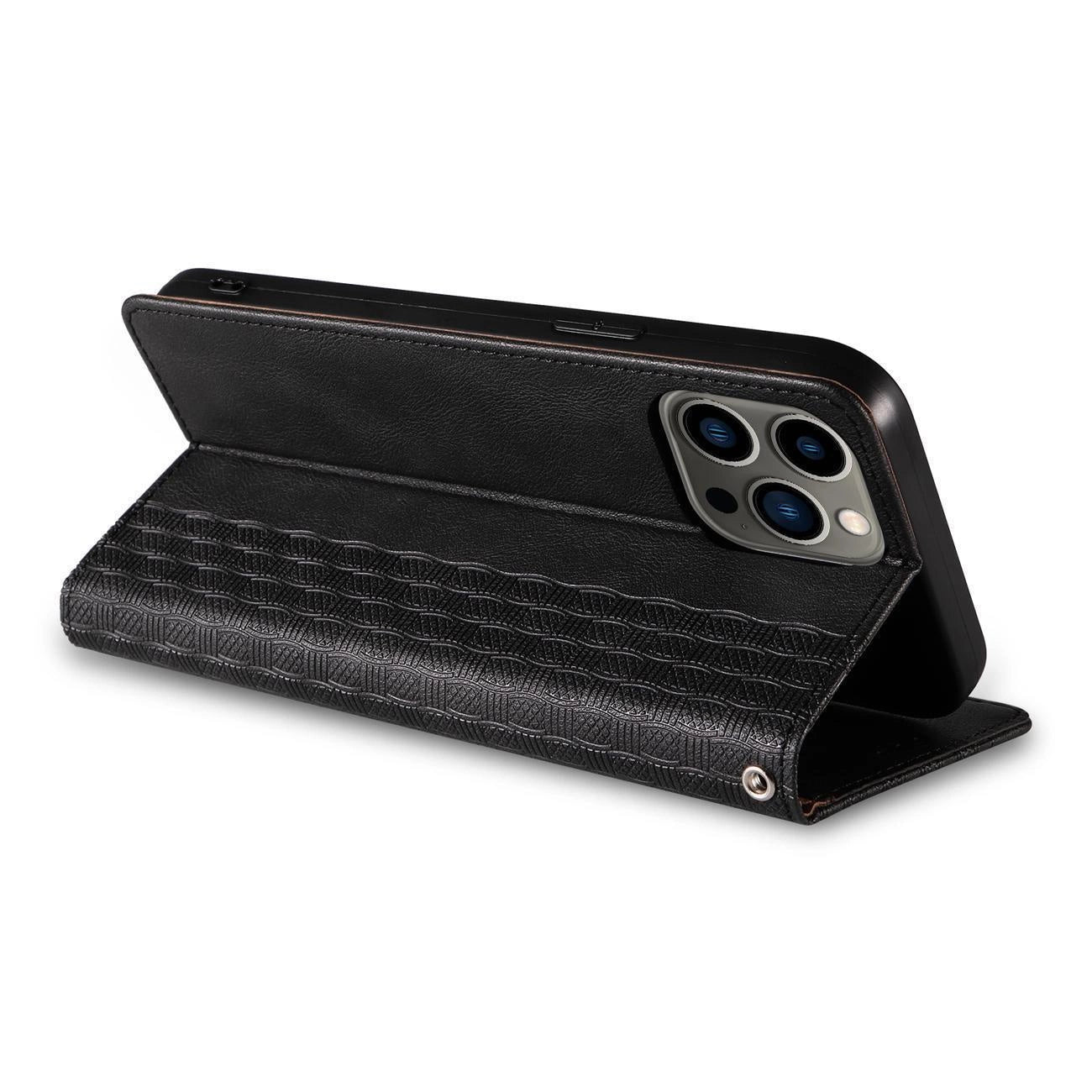 Magnet Strap Case for Samsung Galaxy S23+ Flip Wallet Mini Lanyard Stand Black_9