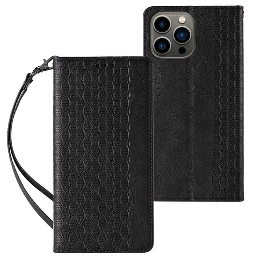 Magnet Strap Case for Samsung Galaxy S23+ Flip Wallet Mini Lanyard Stand Black_0