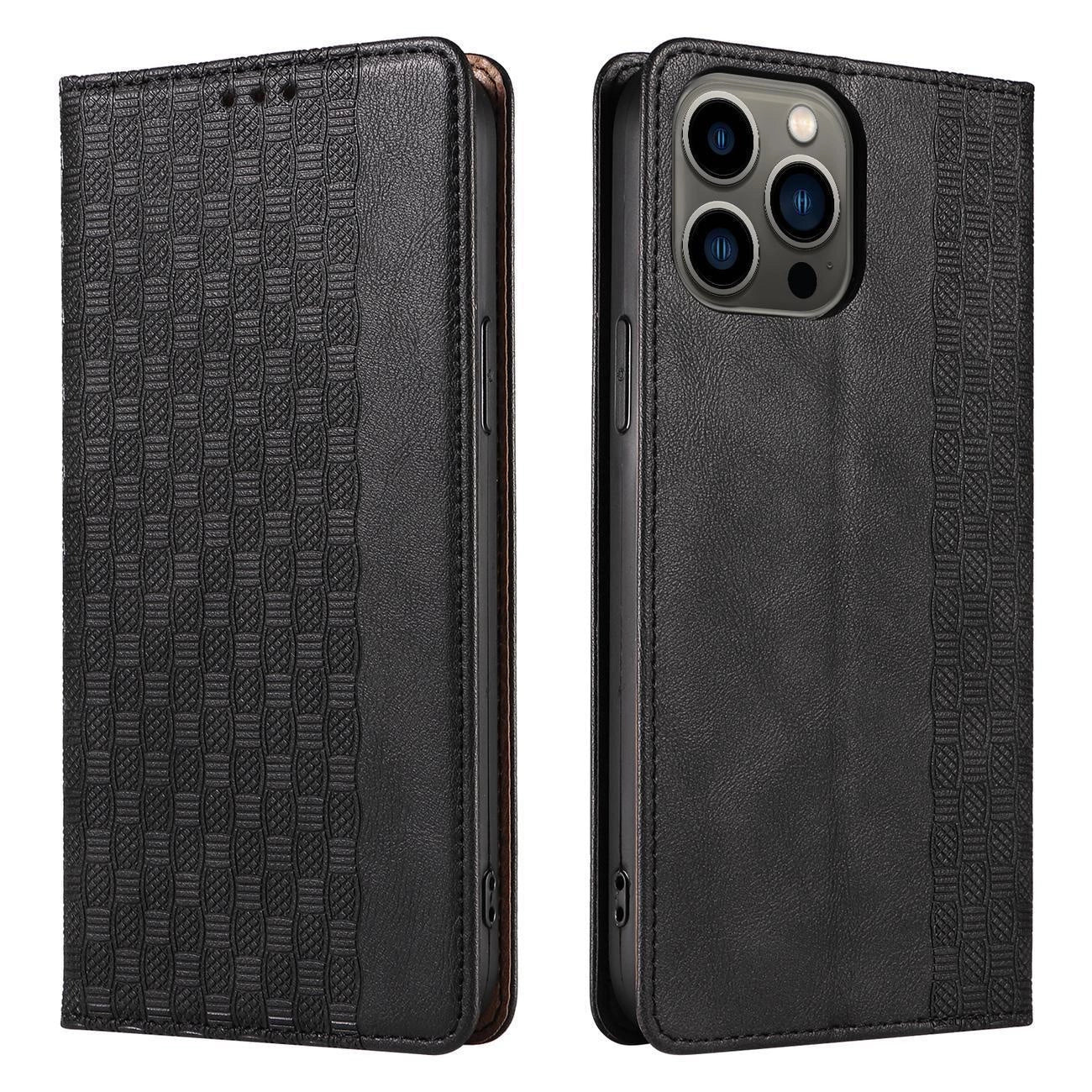 Magnet Strap Case for Samsung Galaxy S23+ Flip Wallet Mini Lanyard Stand Black_6