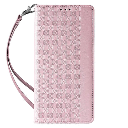 Magnet Strap Case for Samsung Galaxy S23+ Flip Wallet Mini Lanyard Stand Pink_3