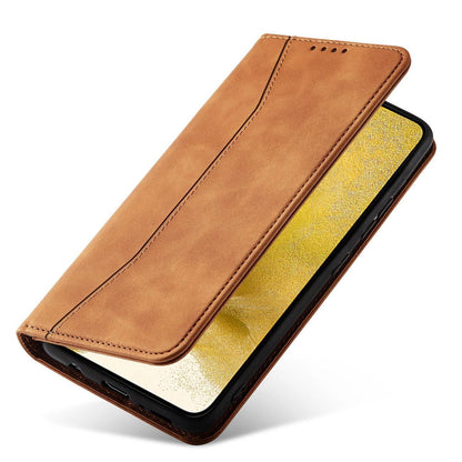 Magnet Fancy Case for Samsung Galaxy S23+ flip cover wallet stand brown_3