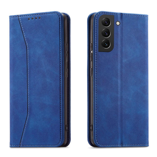 Magnet Fancy Case for Samsung Galaxy S23 Ultra Cover with Flip Wallet Stand Blue_0