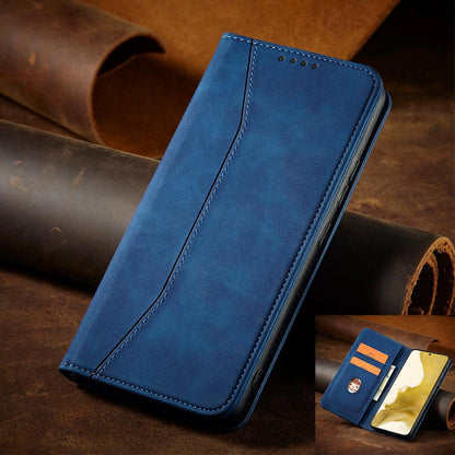 Magnet Fancy Case for Samsung Galaxy S23 Ultra Cover with Flip Wallet Stand Blue_9