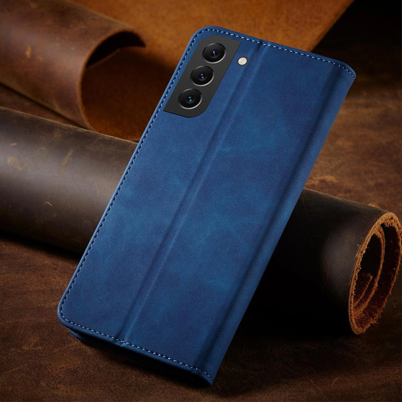 Magnet Fancy Case for Samsung Galaxy S23 Ultra Cover with Flip Wallet Stand Blue_11