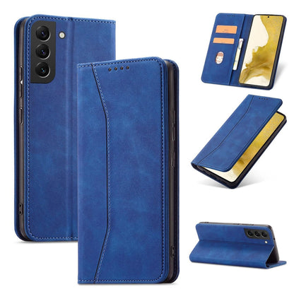Magnet Fancy Case for Samsung Galaxy S23 Ultra Cover with Flip Wallet Stand Blue_12