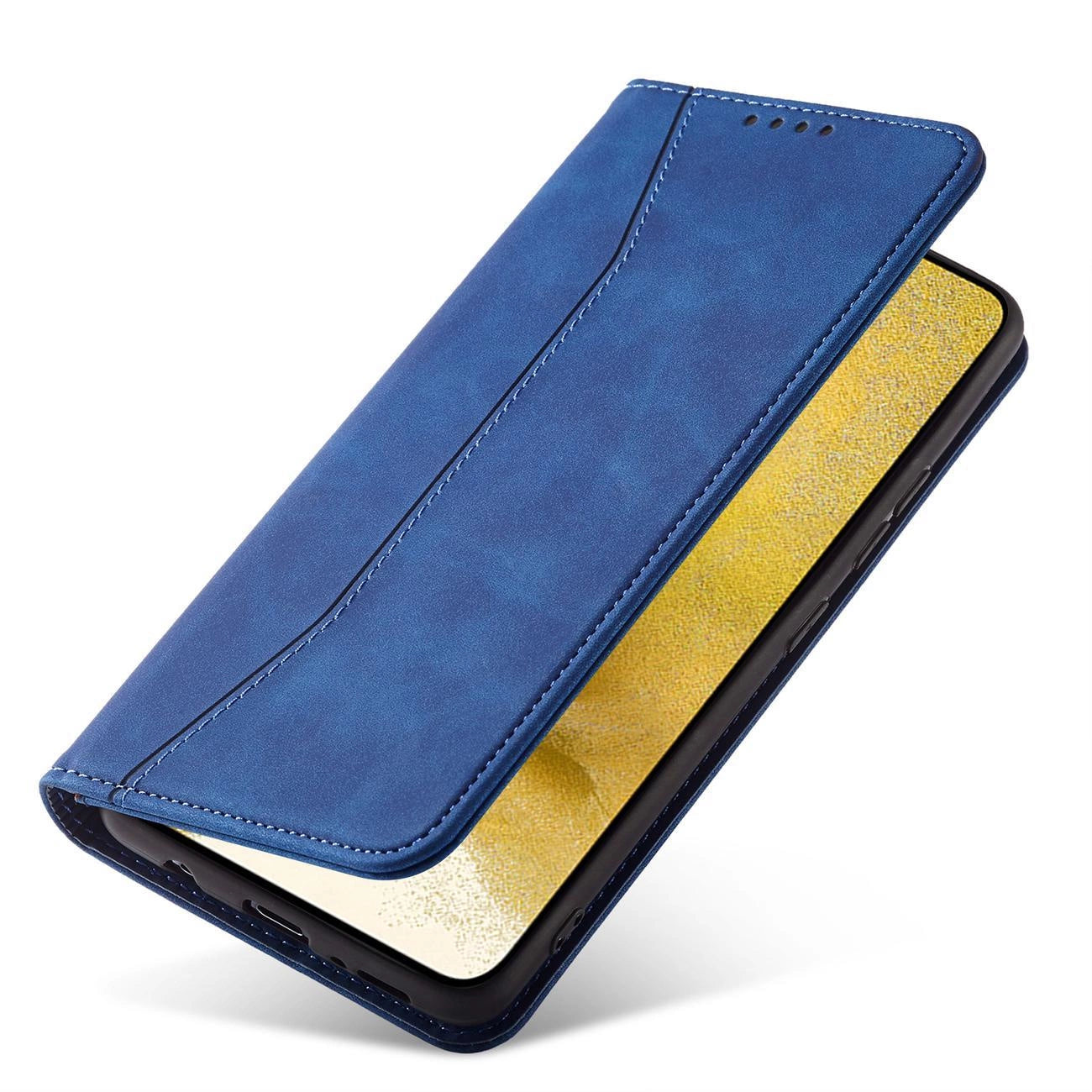 Magnet Fancy Case for Samsung Galaxy S23 Ultra Cover with Flip Wallet Stand Blue_3