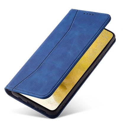 Magnet Fancy Case for Samsung Galaxy S23 Ultra Cover with Flip Wallet Stand Blue_3
