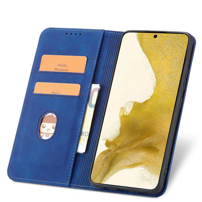 Magnet Fancy Case for Samsung Galaxy S23 Ultra Cover with Flip Wallet Stand Blue_4