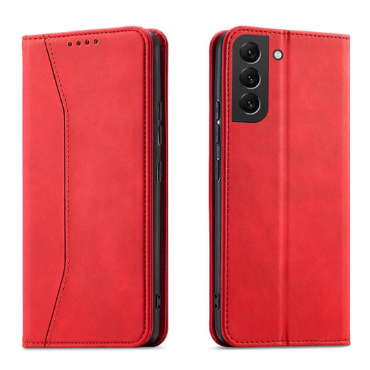 Magnet Fancy Case for Samsung Galaxy S23 Ultra Cover with Flip Stand Wallet Red_0